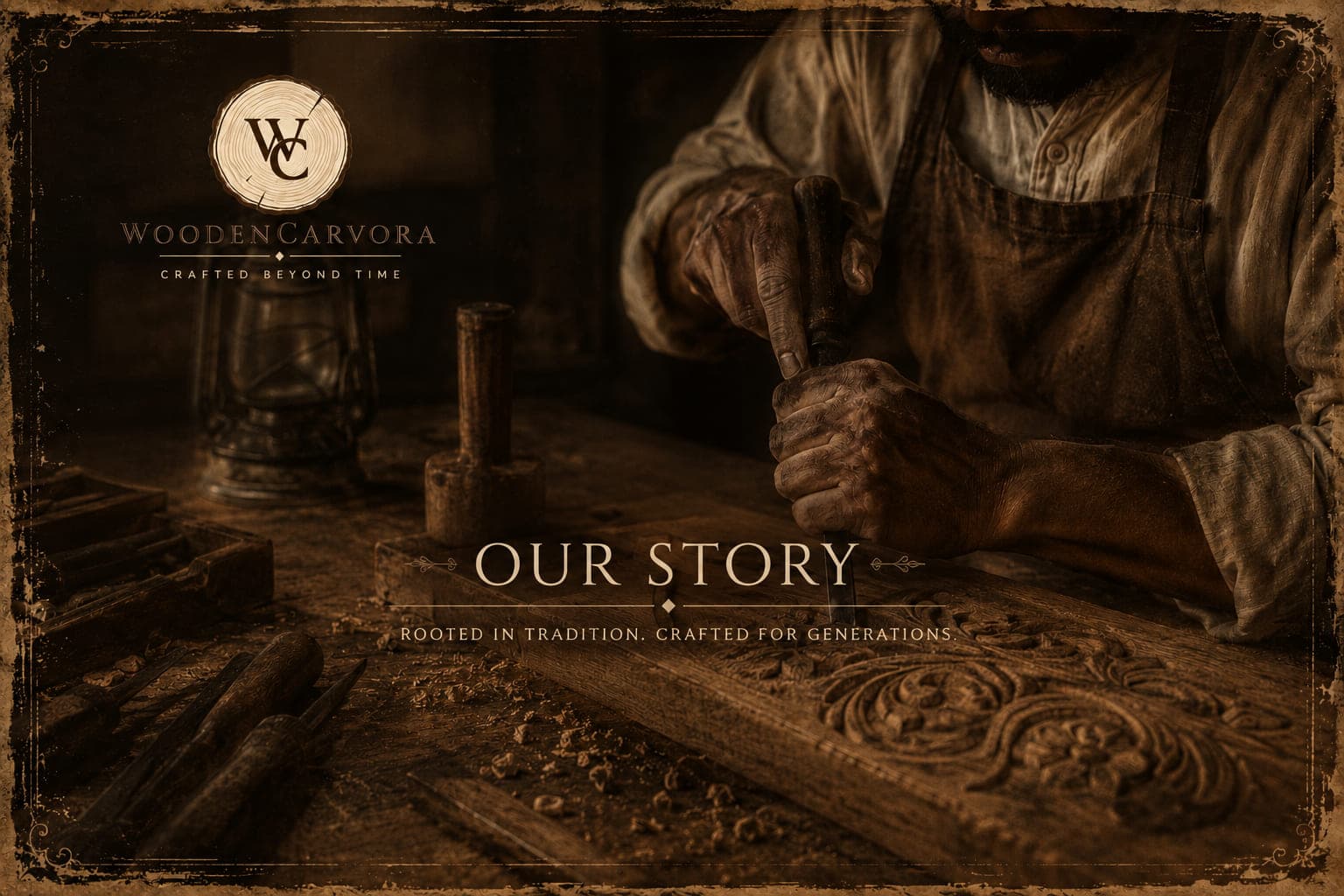 WoodenCarvora — Our Story: rooted in tradition, crafted for generations
