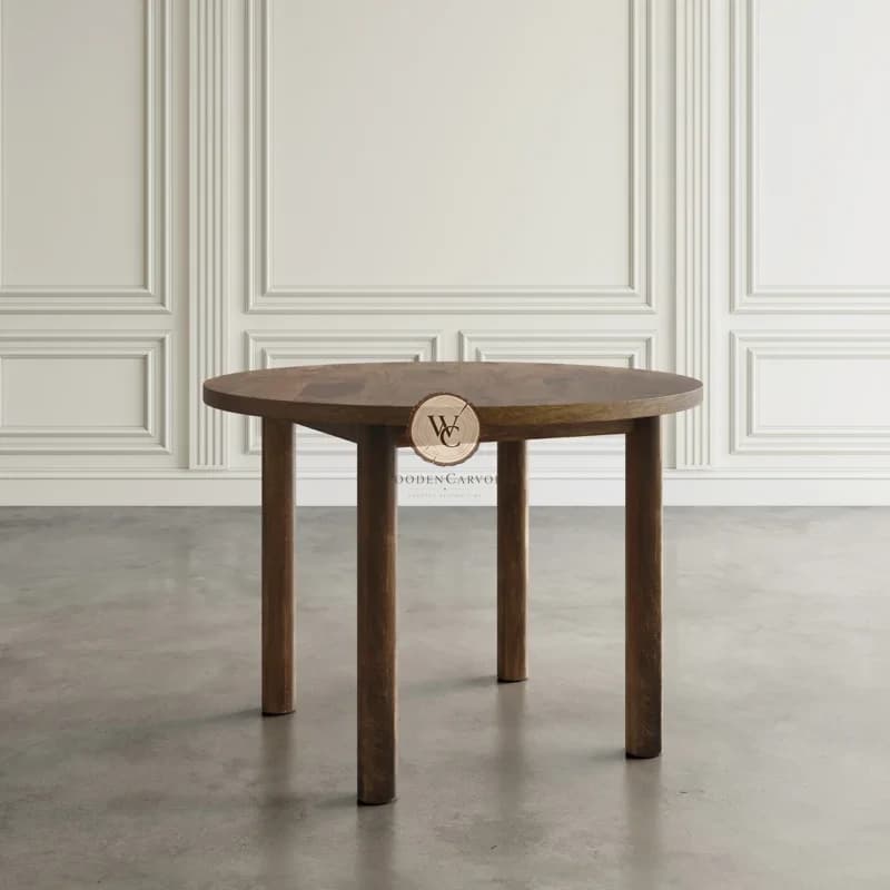 Mango Wood Round Dining Table, another view