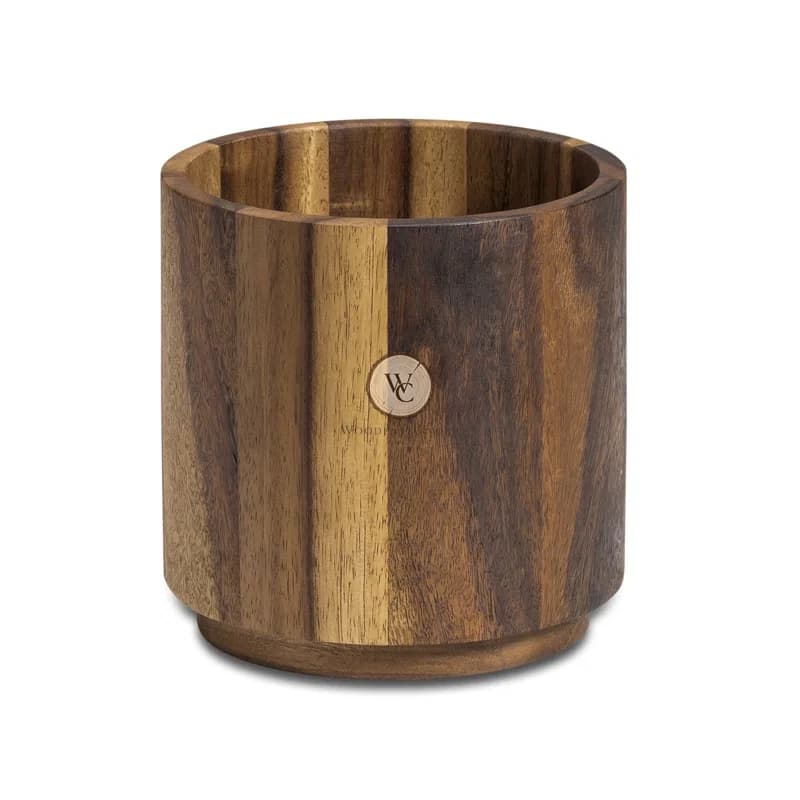 Acacia Wood Utensil Holder, another view