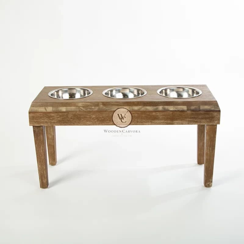 Acacia Wood Elevated Feeder 2, another view