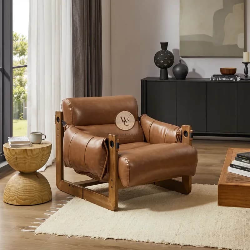 Sheesham Wood Lounge Chair 2