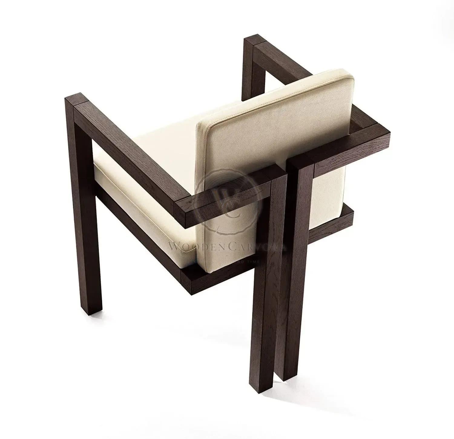 Comfort Cushioned Back Seat Handicrafts Wooden Standard Chair, another view