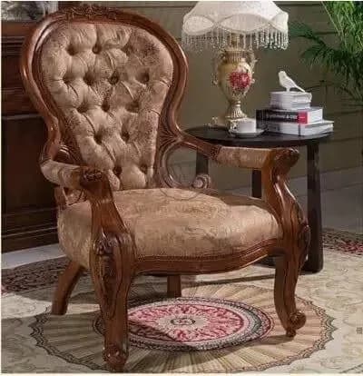 Handicrafts Teak Wood Royal Comfortable Chair